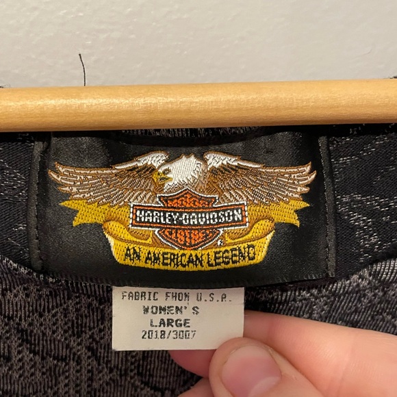 RARE Harley Davidson Y2K Long Sleeve Lightweight Textured Sweater Women’s Large - Picture 3 of 5